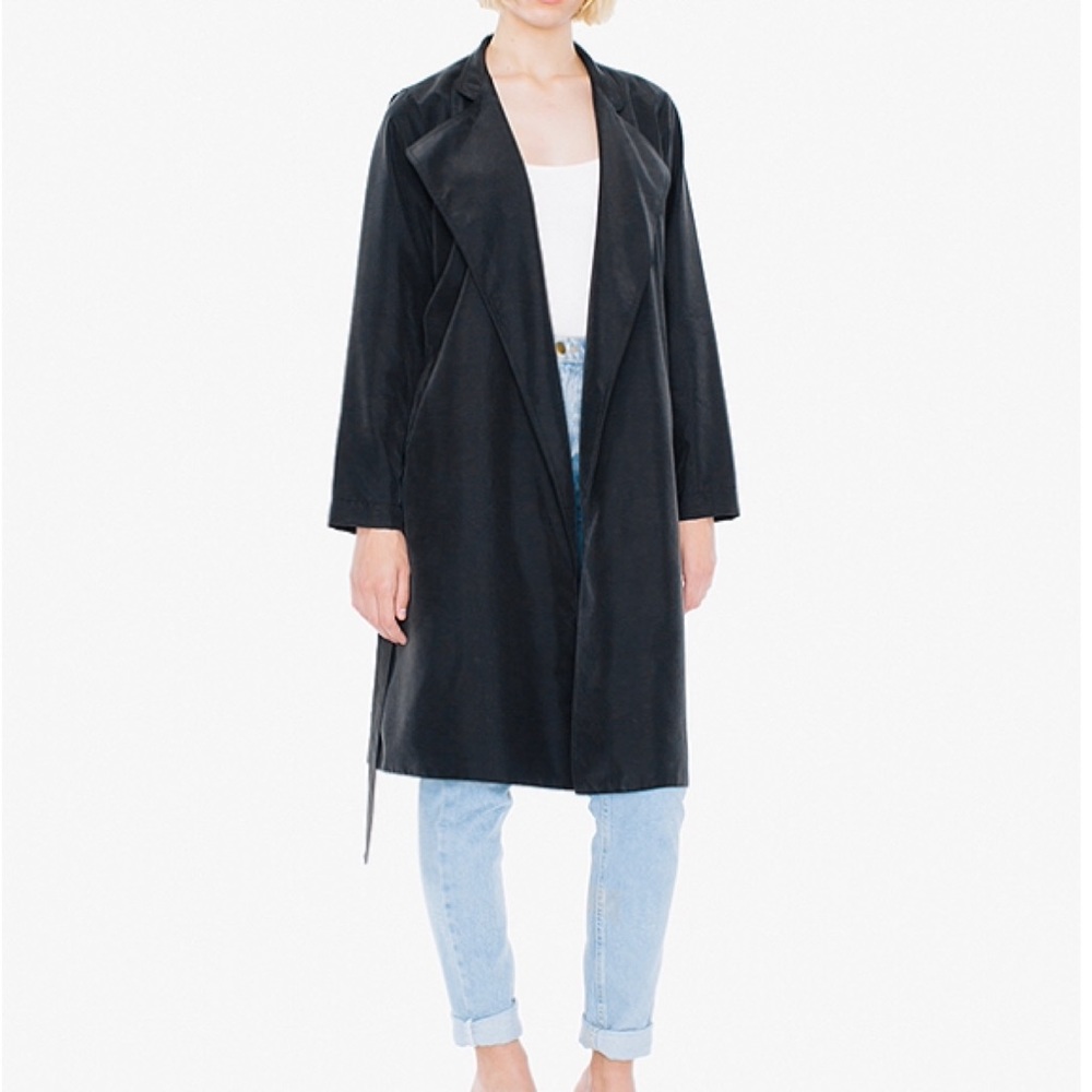 American apparel Dylan trench coat grey color